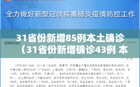 31省份新增85例本土确诊（31省份新增确诊43例 本土28例）