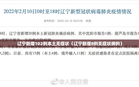 辽宁新增102例本土无症状（辽宁新增8例无症状病例）