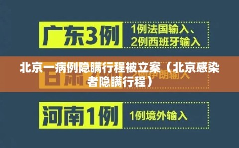 北京一病例隐瞒行程被立案（北京感染者隐瞒行程）