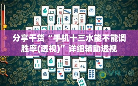 分享干货“手机十三水能不能调胜率(透视)”详细辅助透视