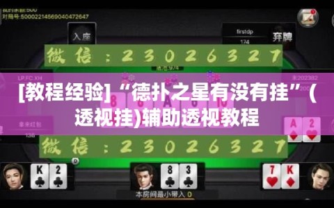 [教程经验]“德扑之星有没有挂”(透视挂)辅助透视教程