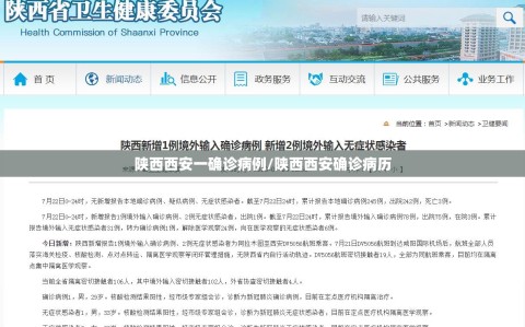 陕西西安一确诊病例/陕西西安确诊病历