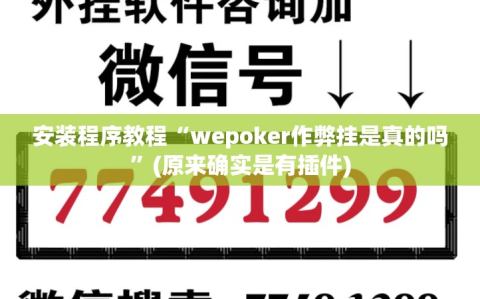 安装程序教程“wepoker作弊挂是真的吗”(原来确实是有插件)