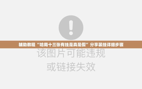 辅助教程“哈局十三张有挂是真是假”分享装挂详细步骤