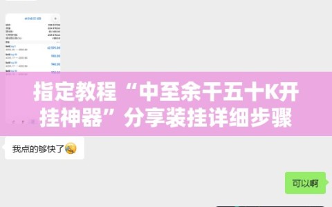 指定教程“中至余干五十K开挂神器”分享装挂详细步骤