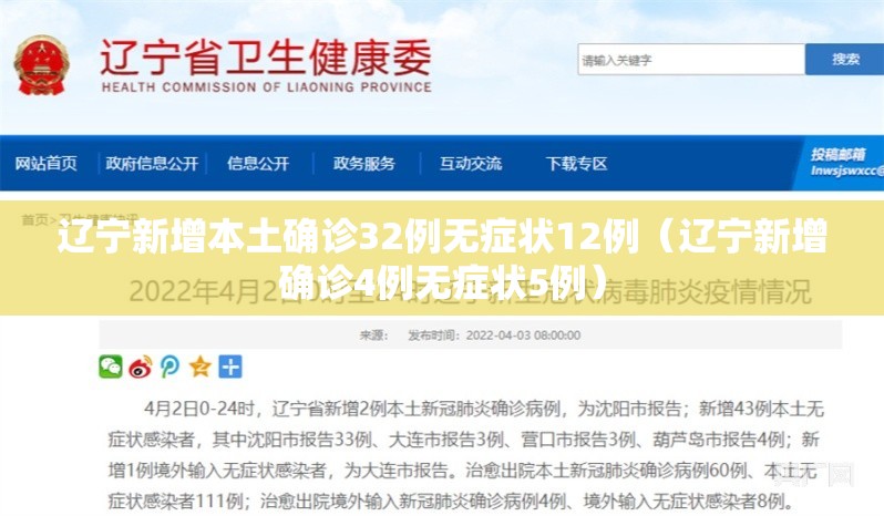 辽宁新增本土确诊32例无症状12例(辽宁新增确诊4例无症状5例) 辽宁新增本土确诊32例无症状12例(辽宁新增确诊4例无症状5例)