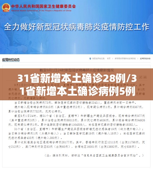 31省新增本土确诊28例/31省新增本土确诊病例5例 31省新增本土确诊28例/31省新增本土确诊病例5例