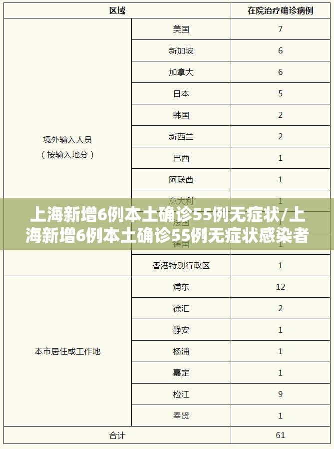 上海新增6例本土确诊55例无症状/上海新增6例本土确诊55例无症状感染者 上海新增6例本土确诊55例无症状/上海新增6例本土确诊55例无症状感染者