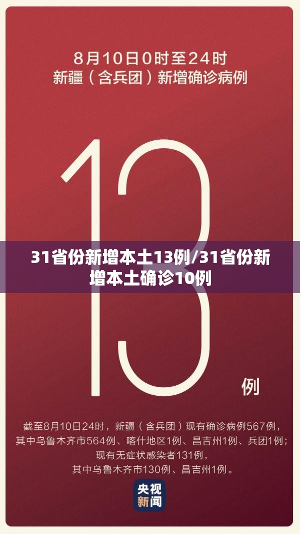 31省份新增本土13例/31省份新增本土确诊10例