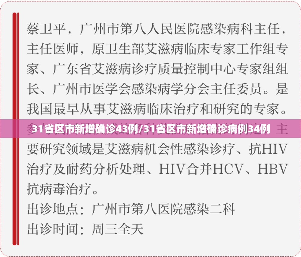 31省区市新增确诊43例/31省区市新增确诊病例34例 31省区市新增确诊43例/31省区市新增确诊病例34例