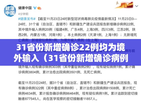 31省份新增确诊22例均为境外输入(31省份新增确诊病例15例 均为境外输入) 31省份新增确诊22例均为境外输入(31省份新增确诊病例15例 均为境外输入)