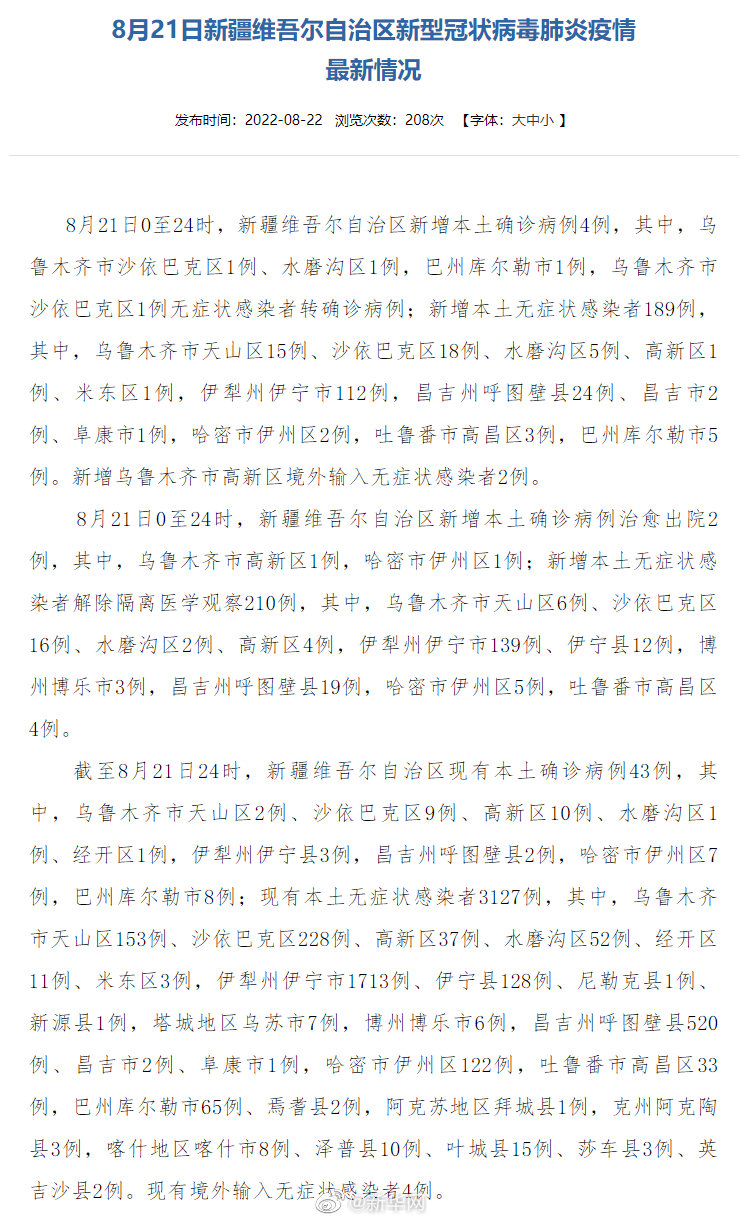 新疆新增确诊22例(新疆新增确诊28例) 新疆新增确诊22例(新疆新增确诊28例)