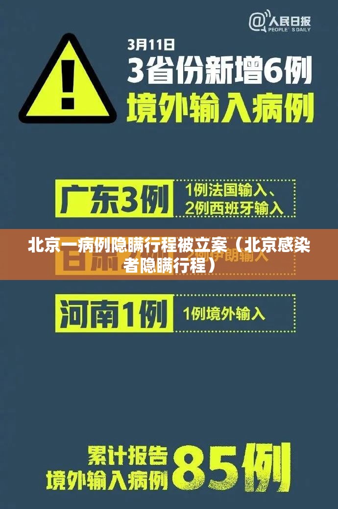 北京一病例隐瞒行程被立案(北京感染者隐瞒行程) 北京一病例隐瞒行程被立案(北京感染者隐瞒行程)