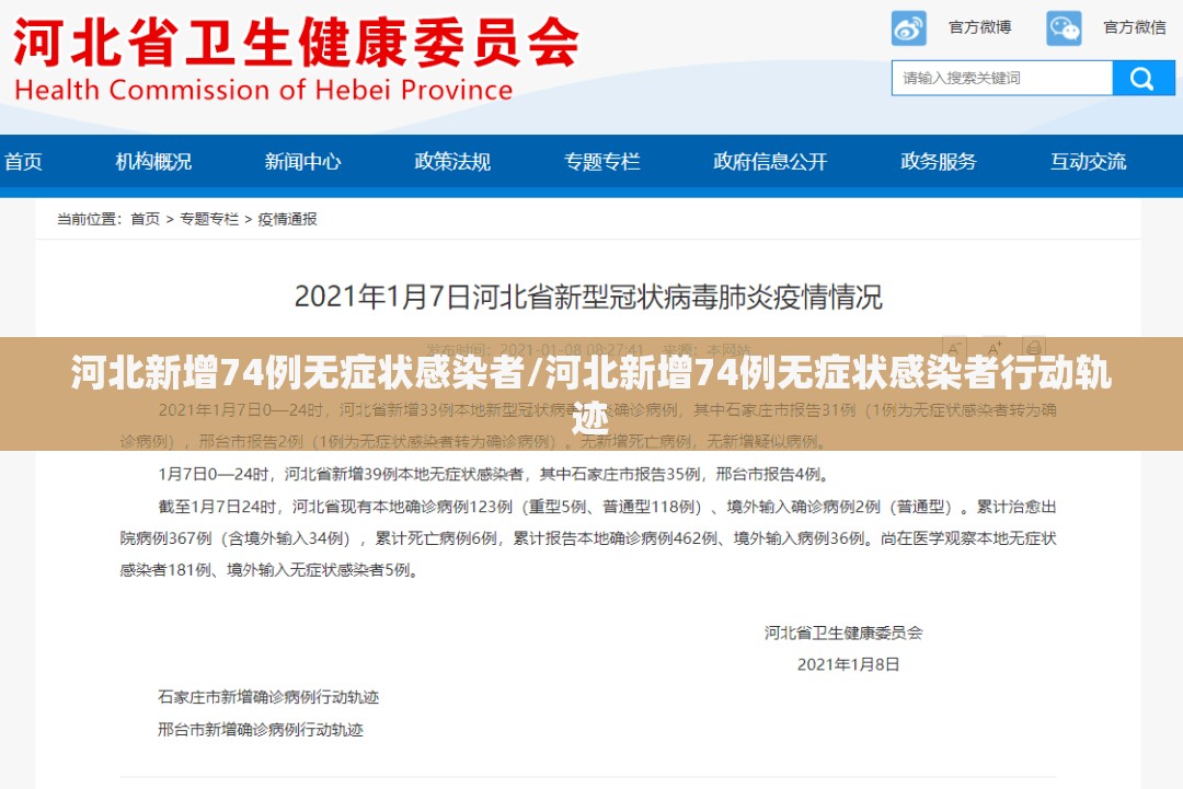 河北新增74例无症状感染者/河北新增74例无症状感染者行动轨迹