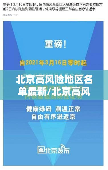 北京高风险地区名单最新/北京高风险地区名单最新查询
