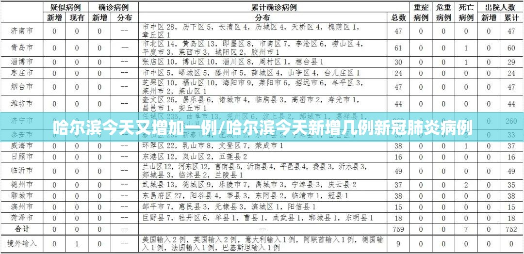 哈尔滨今天又增加一例/哈尔滨今天新增几例新冠肺炎病例 哈尔滨今天又增加一例/哈尔滨今天新增几例新冠肺炎病例