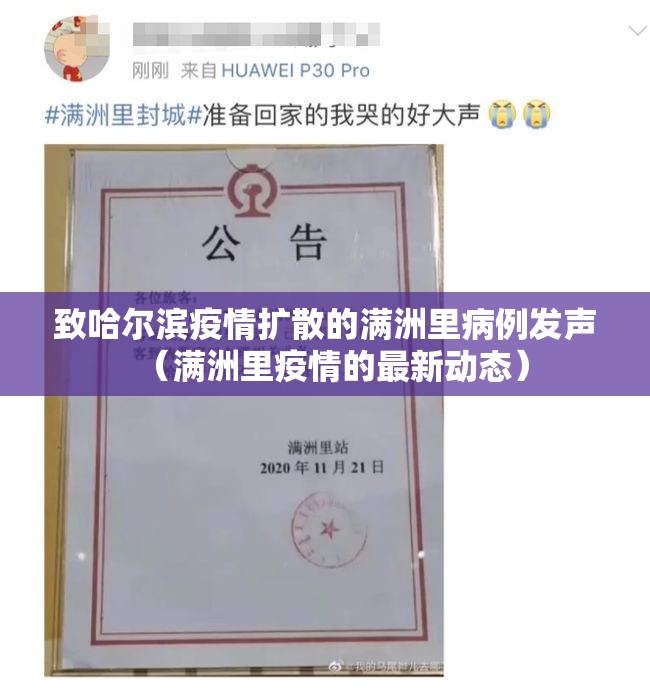 致哈尔滨疫情扩散的满洲里病例发声(满洲里疫情的最新动态) 致哈尔滨疫情扩散的满洲里病例发声(满洲里疫情的最新动态)