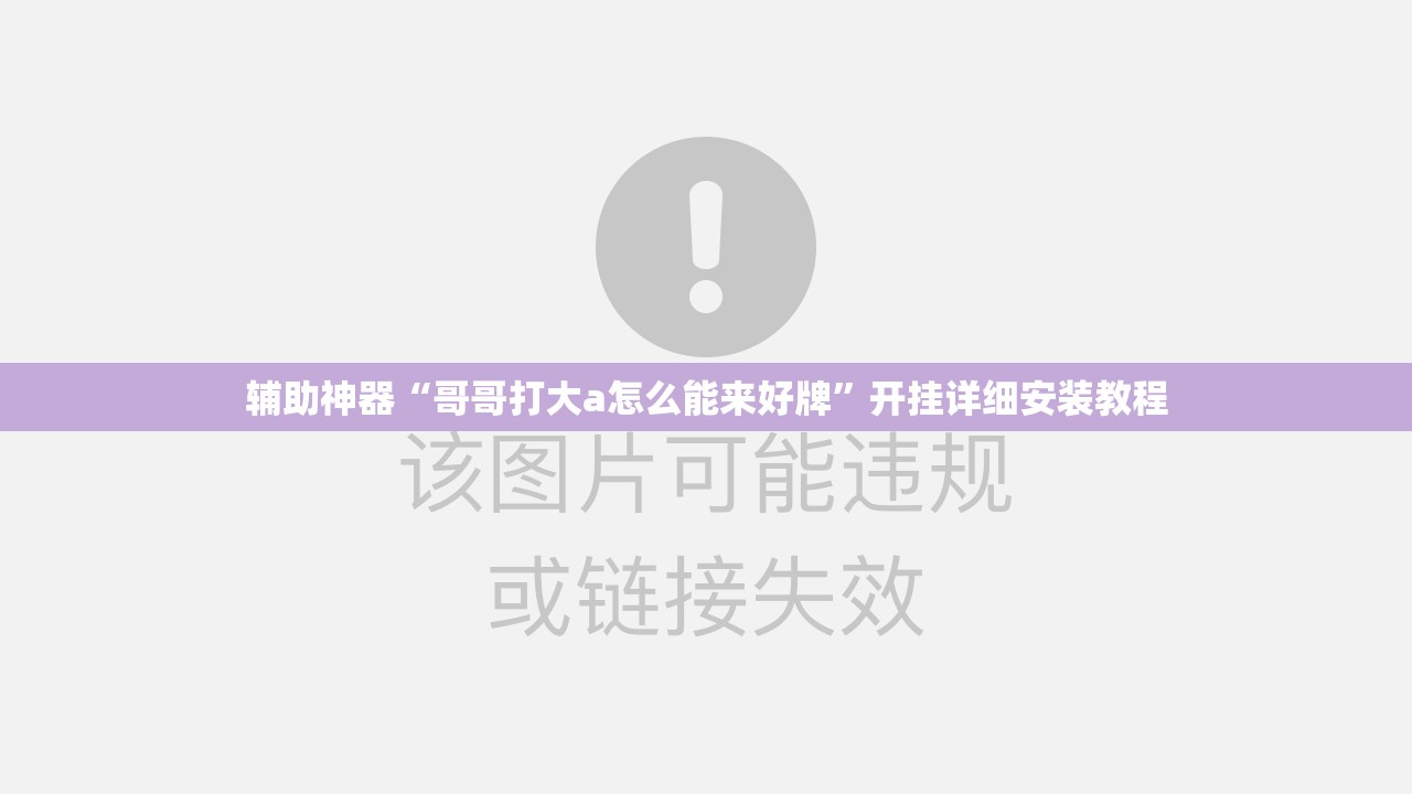 辅助神器“哥哥打大a怎么能来好牌”开挂详细安装教程
