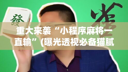 重大来袭“小程序麻将一直输”(曝光透视必备猫腻) 重大来袭“小程序麻将一直输”(曝光透视必备猫腻)