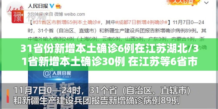 31省份新增本土确诊6例在江苏湖北/31省新增本土确诊30例 在江苏等6省市