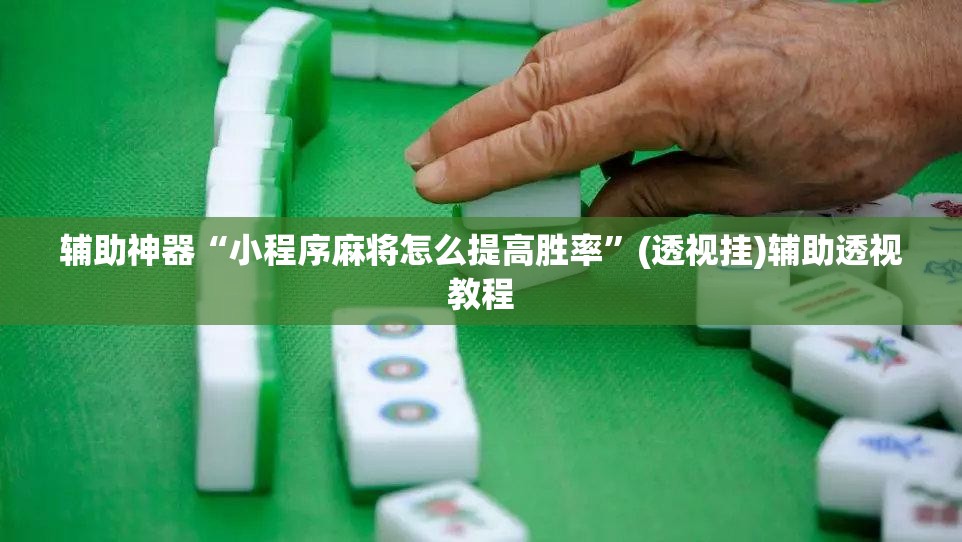 辅助神器“小程序麻将怎么提高胜率”(透视挂)辅助透视教程 辅助神器“小程序麻将怎么提高胜率”(透视挂)辅助透视教程
