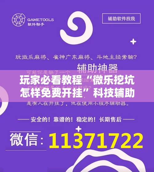 玩家必看教程“微乐挖坑怎样免费开挂”科技辅助神器手机版教程 玩家必看教程“微乐挖坑怎样免费开挂”科技辅助神器手机版教程