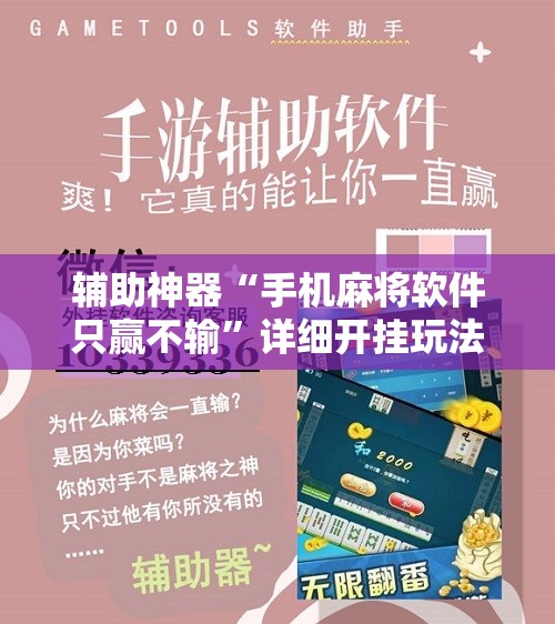 辅助神器“手机麻将软件只赢不输”详细开挂玩法 辅助神器“手机麻将软件只赢不输”详细开挂玩法