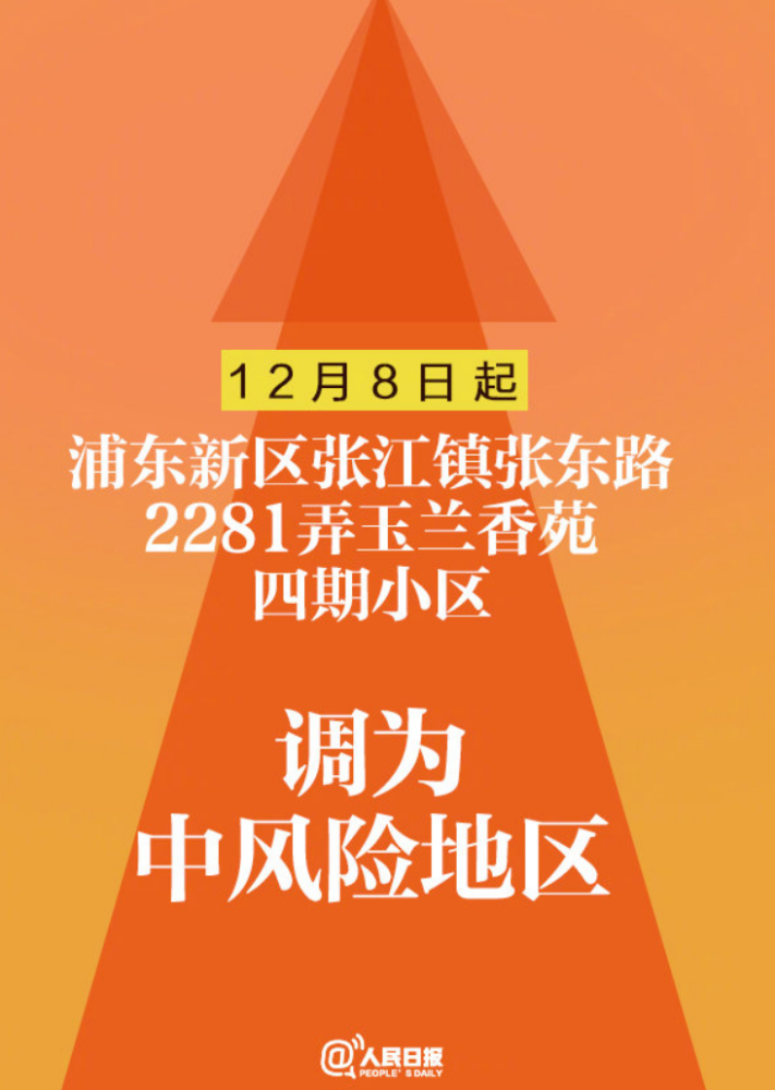 上海新增1中风险地区/上海新增一个中风险