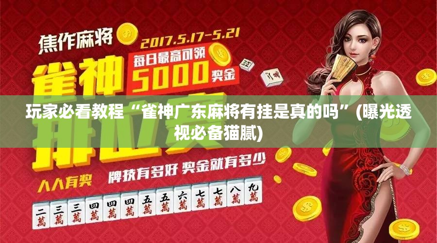 玩家必看教程“雀神广东麻将有挂是真的吗”(曝光透视必备猫腻)