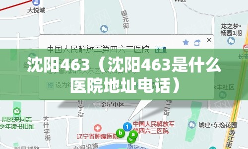 沈阳463(沈阳463是什么医院地址电话) 沈阳463(沈阳463是什么医院地址电话)