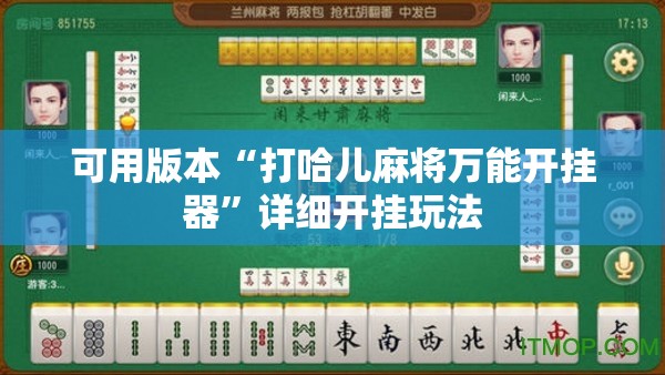 可用版本“打哈儿麻将万能开挂器”详细开挂玩法 可用版本“打哈儿麻将万能开挂器”详细开挂玩法