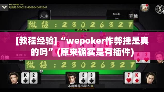 [教程经验]“wepoker作弊挂是真的吗”(原来确实是有插件)