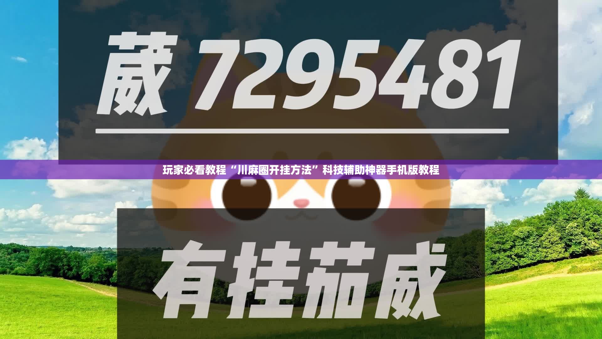 玩家必看教程“川麻圈开挂方法”科技辅助神器手机版教程