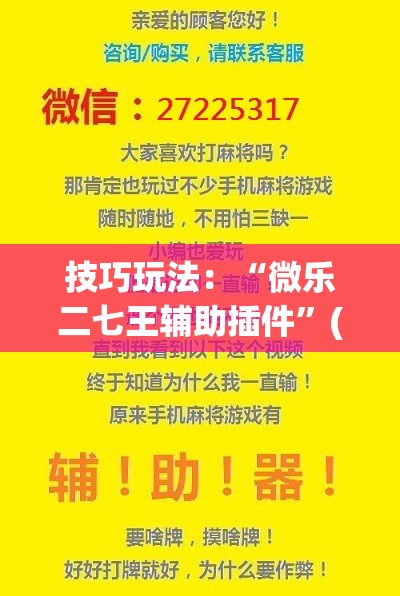 技巧玩法：“微乐二七王辅助插件”(透视挂)辅助透视教程
