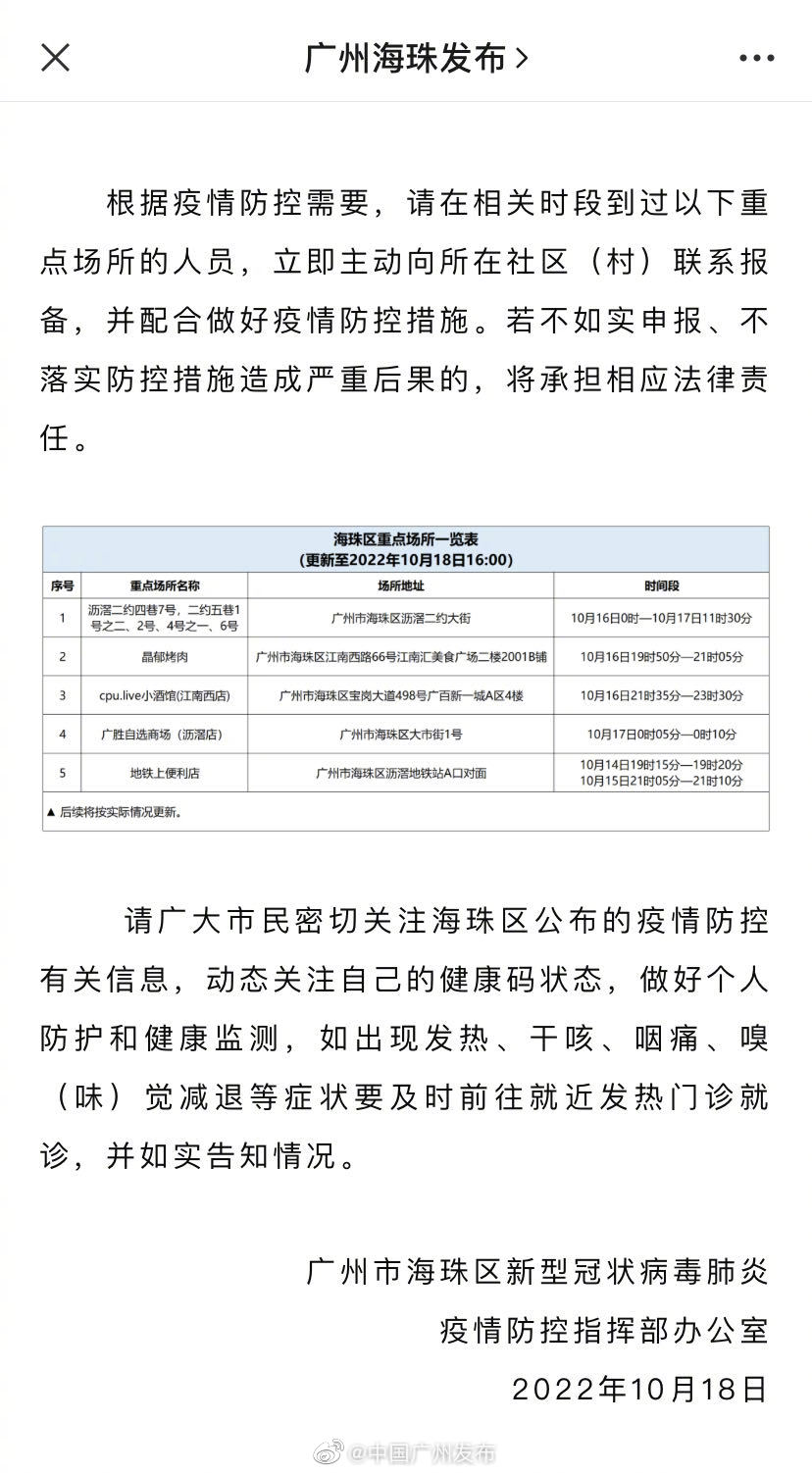 广州海珠疫情/广州海珠新冠疫情动向 广州海珠疫情/广州海珠新冠疫情动向