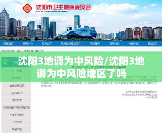 沈阳3地调为中风险/沈阳3地调为中风险地区了吗