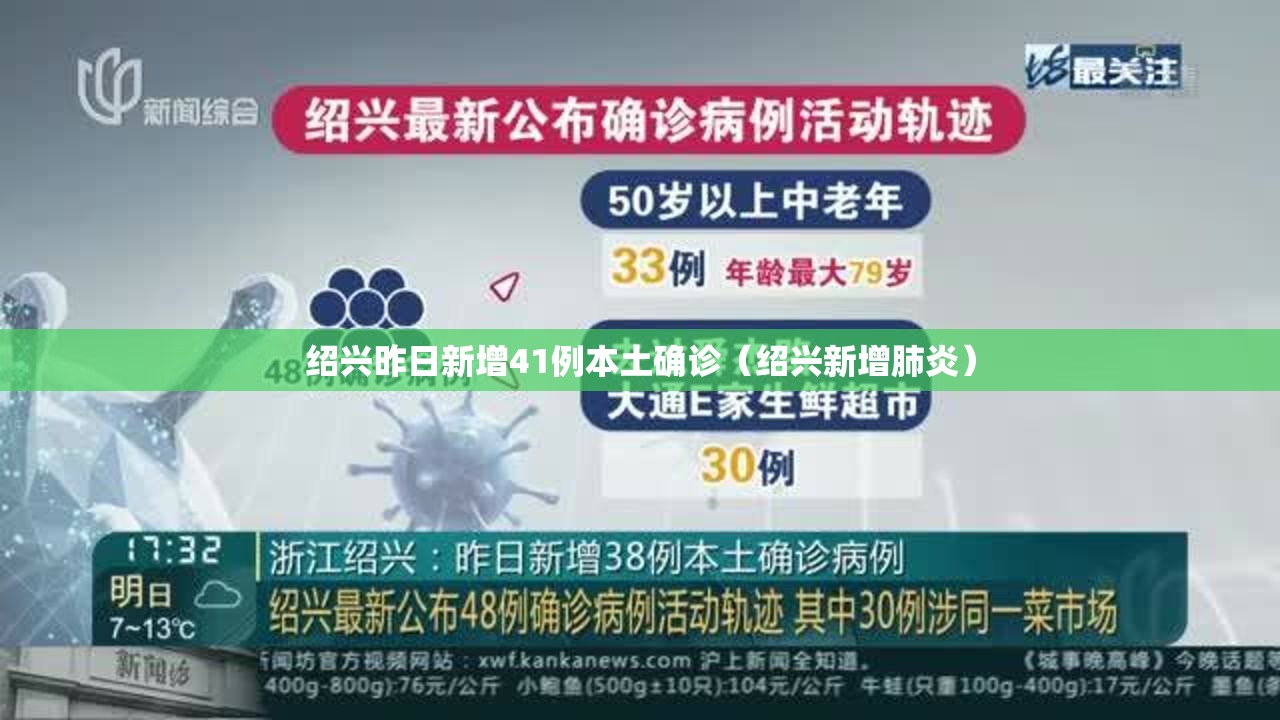 绍兴昨日新增41例本土确诊（绍兴新增肺炎）
