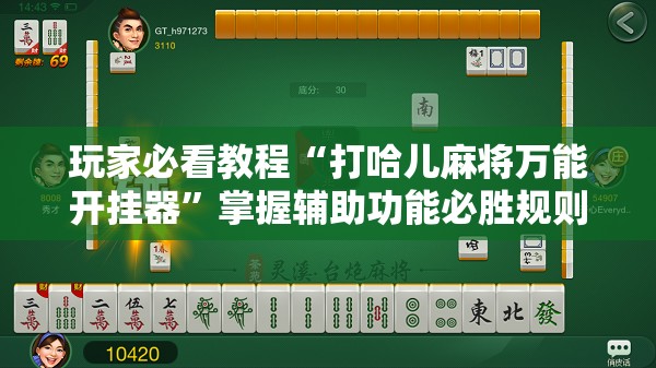 玩家必看教程“打哈儿麻将万能开挂器”掌握辅助功能必胜规则
