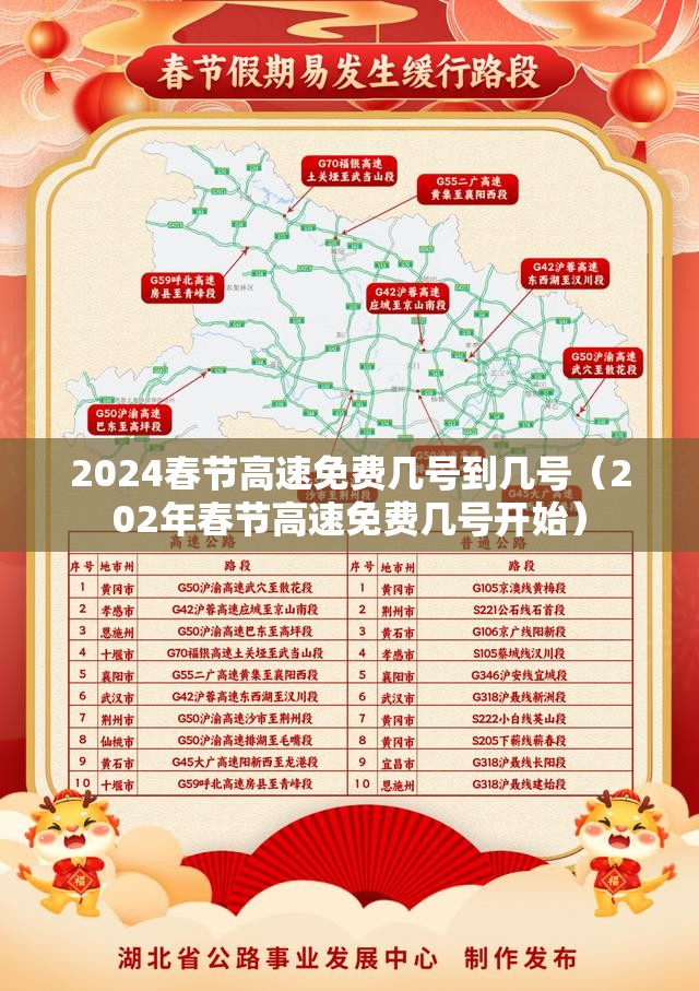 2024春节高速免费几号到几号(202年春节高速免费几号开始) 2024春节高速免费几号到几号(202年春节高速免费几号开始)