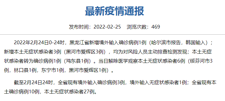 哈尔滨新增1例本土确诊(哈尔滨新增确诊病例7例) 哈尔滨新增1例本土确诊(哈尔滨新增确诊病例7例)