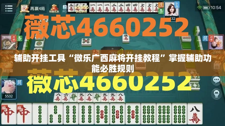 辅助开挂工具“微乐广西麻将开挂教程”掌握辅助功能必胜规则