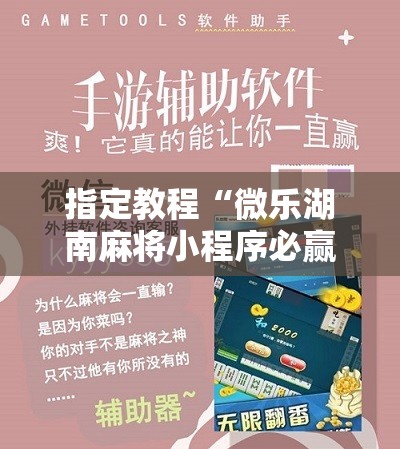 指定教程“微乐湖南麻将小程序必赢神器免费”分享装挂详细步骤