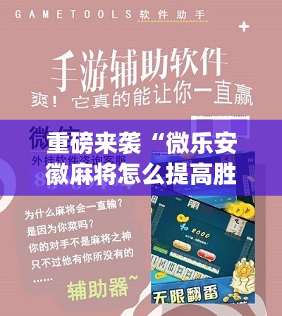 重磅来袭“微乐安徽麻将怎么提高胜率”(必胜开挂神器) 重磅来袭“微乐安徽麻将怎么提高胜率”(必胜开挂神器)