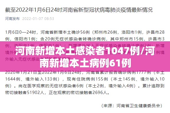河南新增本土感染者1047例/河南新增本土病例61例