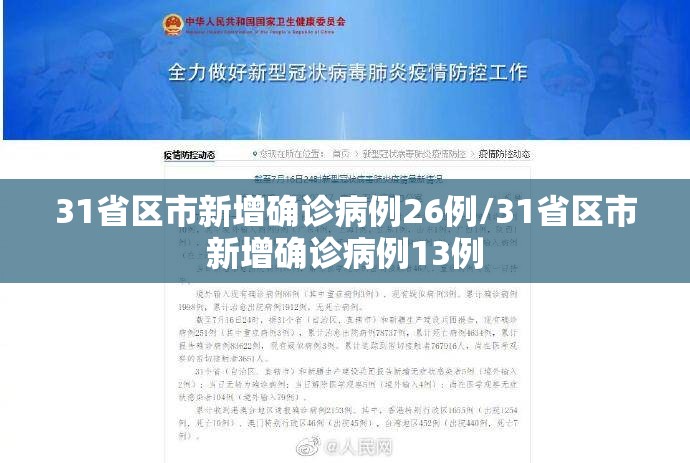 31省区市新增确诊病例26例/31省区市新增确诊病例13例