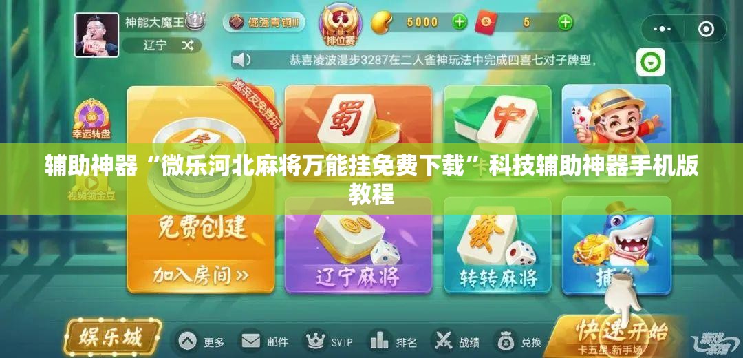 辅助神器“微乐河北麻将万能挂免费下载”科技辅助神器手机版教程 辅助神器“微乐河北麻将万能挂免费下载”科技辅助神器手机版教程