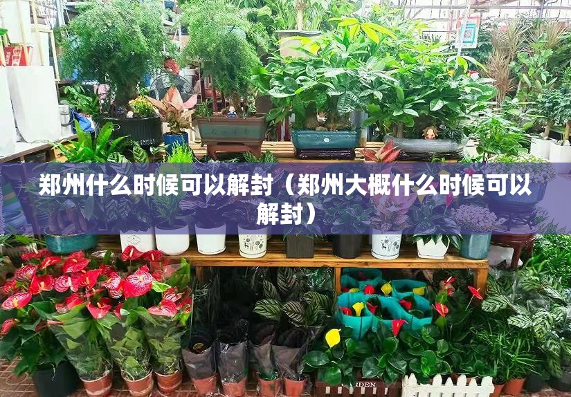 郑州什么时候可以解封(郑州大概什么时候可以解封) 郑州什么时候可以解封(郑州大概什么时候可以解封)