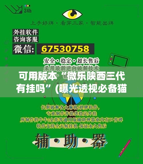 可用版本“微乐陕西三代有挂吗”(曝光透视必备猫腻) 可用版本“微乐陕西三代有挂吗”(曝光透视必备猫腻)