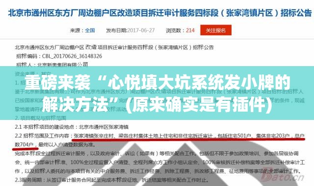重磅来袭“心悦填大坑系统发小牌的解决方法”(原来确实是有插件)