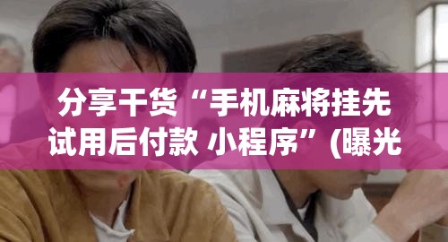 分享干货“手机麻将挂先试用后付款 小程序”(曝光透视必备猫腻)